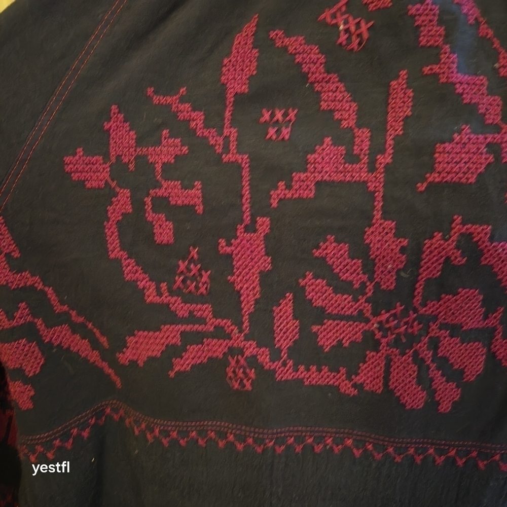 Free People Persuasion Embroidered Oversized Top M - Picture 6 of 7